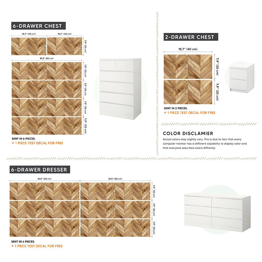 IKEA MALM Mobilya Sticker MDP 02
