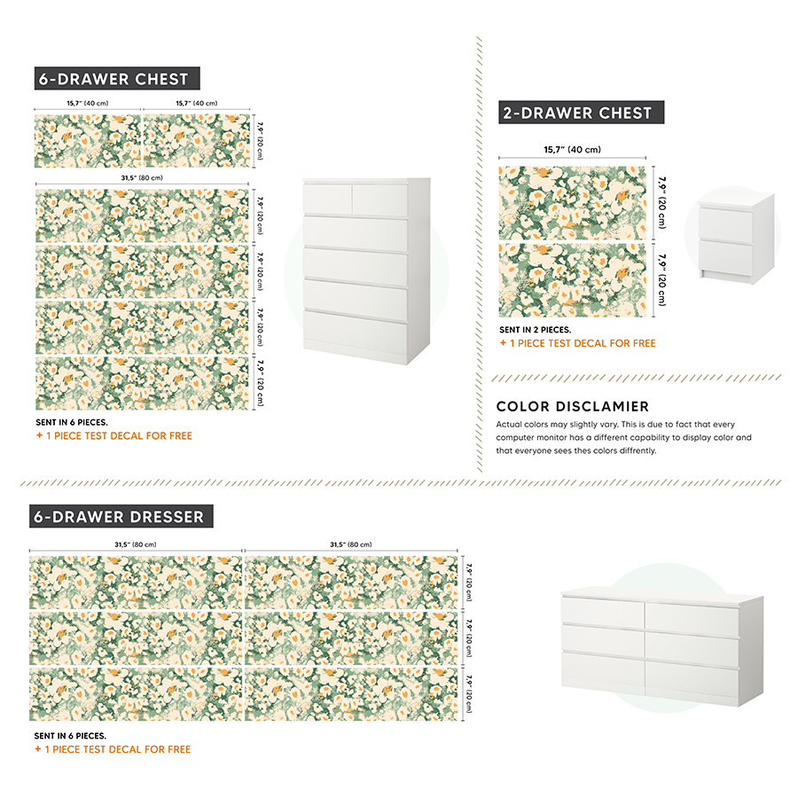IKEA MALM Mobilya Sticker MDP 04