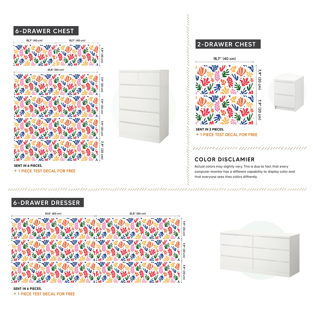 IKEA MALM Mobilya Sticker MDP 06