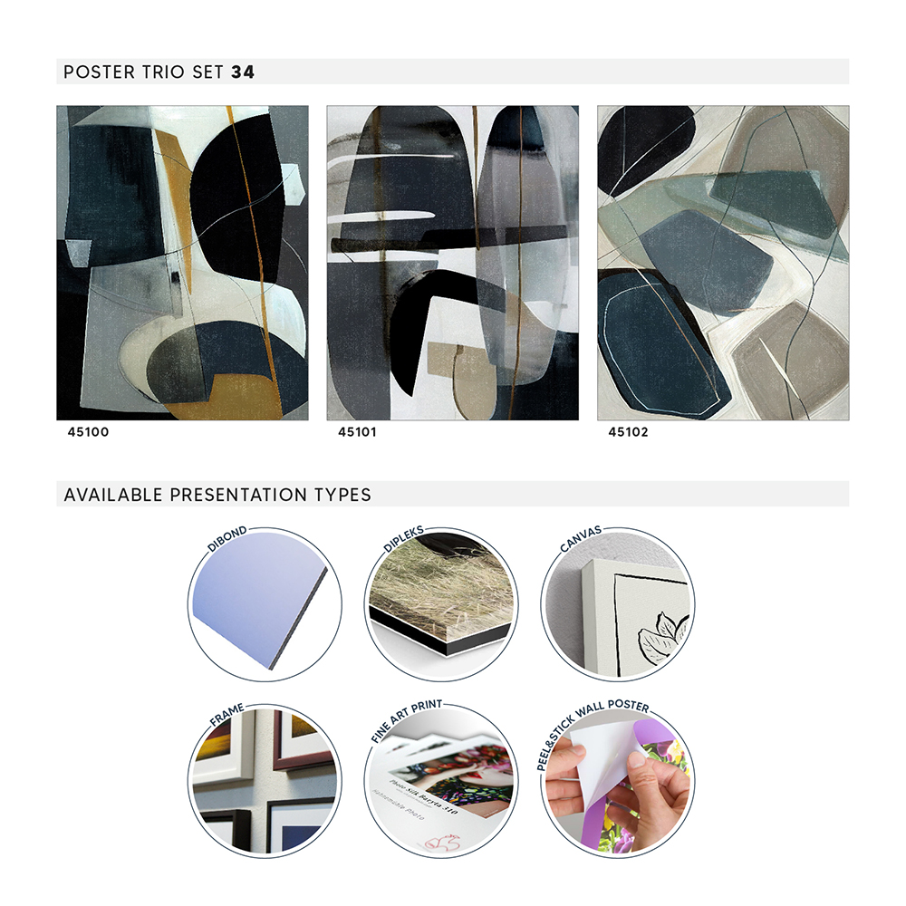 Wallart 3lü Poster Set No #34