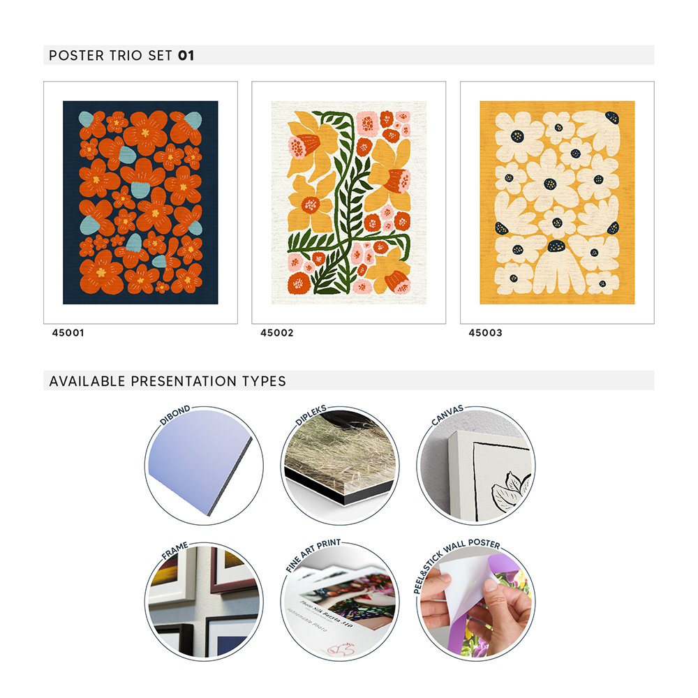 Wallart 3lü Poster Set No #01