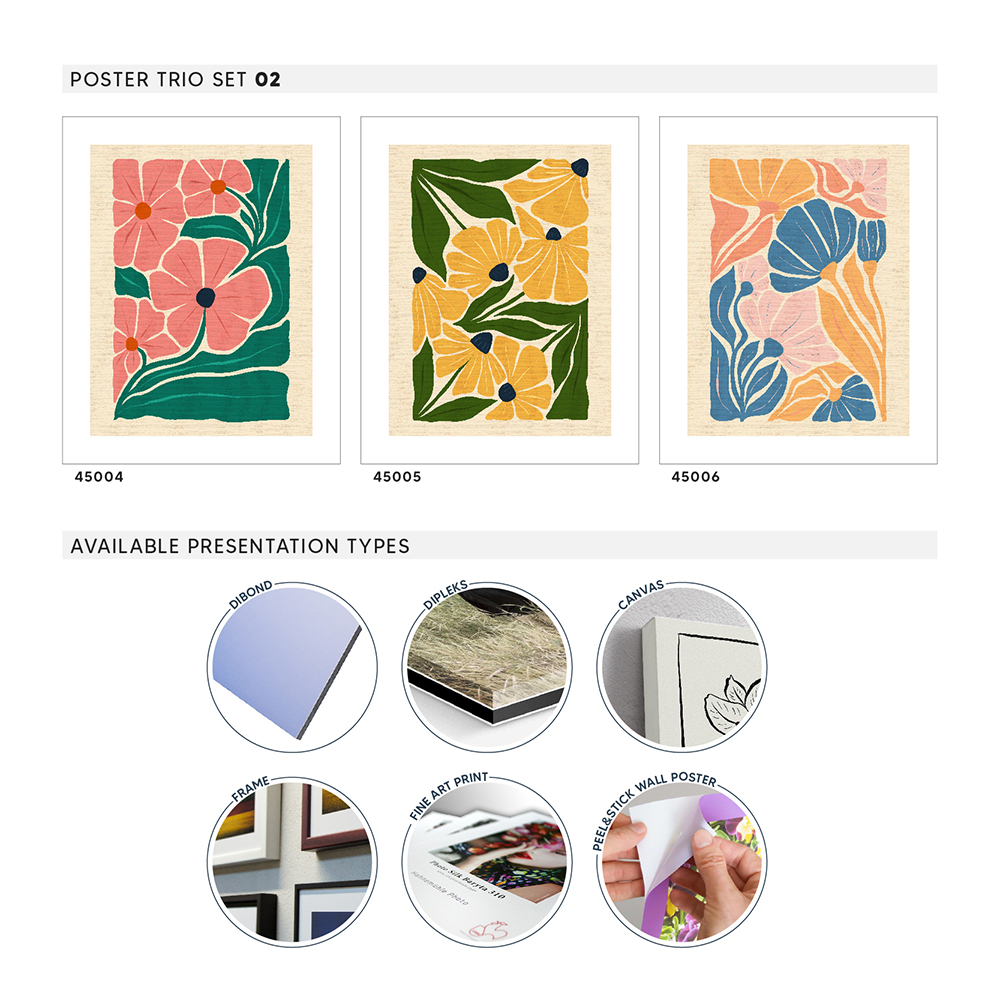 Wallart 3lü Poster Set No #02