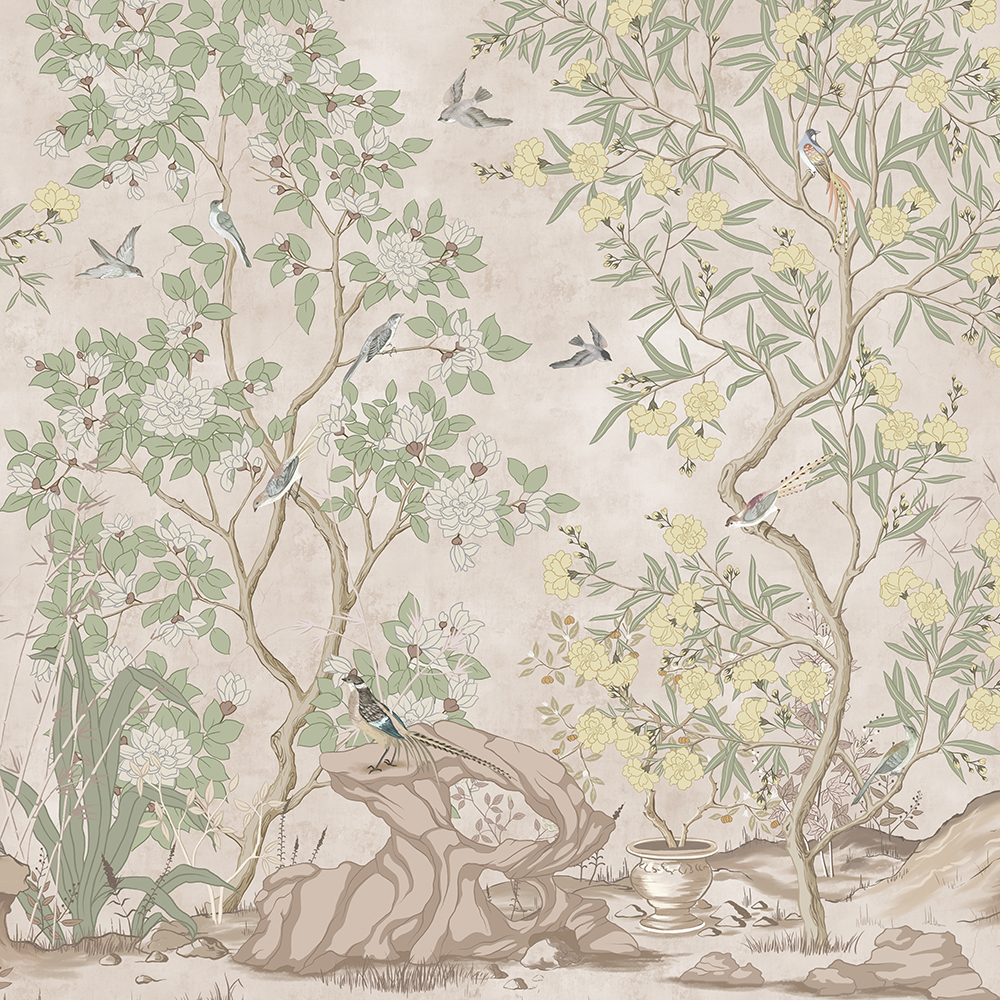 Chinoiserie Desen Duvar Kağıdı WM 10355